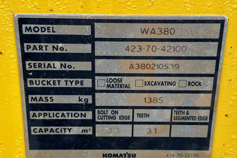 2022 Komatsu WA380-8 photo 20